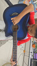 维卡斯（WEIKASI）民谣吉他初学者木吉他单板新手入门练习琴guitar吉它学生男女乐器 38英寸化蓝色+礼包【初学推荐】 实拍图