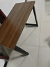 馨美凯电脑桌台式家用简易书桌办公桌简约现代工作台租房卧室学习写字桌 【单桌1.6cm厚桌面】黑架+深胡桃 长100cm*宽50cm*高74cm 实拍图