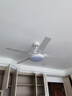 领王风扇灯客厅吊扇灯一体大风力变频吊扇家用餐厅新款吸顶中山灯具 白色52寸-变频6档-全光谱-双控 吊灯款 实拍图