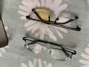 依视路（ESSILOR） 钻晶系列高清耐磨防蓝光近视薄镜片配度数眼镜架男女镜框 金属-半框-2012BK-黑色 镜框+依视路膜御防蓝光1.60现片 实拍图