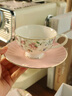 物取（WOOCH）甜蜜结婚礼物咖啡杯碟盒装轻奢高级陶瓷乔迁新居情侣生日送人一对 甜蜜杯碟对杯-粉黛+水彩+白礼盒 实拍图