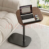 木樽简约沙发边几可升降小茶几客厅家用卧室床头笔记本置物架床边桌 胡桃色+黑架45*28*(53-83)cm 实拍图