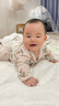 全棉时代纯棉新生婴儿连体衣服新款抗菌纱布宝宝春夏满月服和袍 繁花似锦【四季款】 80cm （9-12个月） 实拍图
