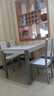 晨巢 餐桌 现代简约岩板餐桌家用餐桌椅组合长方形餐桌饭桌餐厅家具 1.3米亮光雪山白-灰白框架 一桌四椅-实木椅款 实拍图