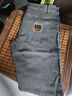 凉感五分牛仔短裤男夏季薄款潮牌弹力宽松直筒5分裤2025新款中裤 灰色-亿牛-6023 32 【2尺5】 实拍图