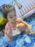梵迪拉（F.DYRAA）儿童泳衣女童连体公主裙可爱女孩泡温泉幼儿宝宝游泳32643粉色M 实拍图