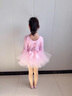 舞东方舞蹈服儿童女秋冬长袖芭蕾舞裙女孩幼儿中国舞跳舞衣服女童练功服 粉色（长袖） 130  (高120-130cm 重38-43斤) 实拍图