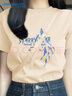 真维斯（Jeanswest）藏青色短袖t恤衫女2026新款夏季潮流小个子宽松休闲半袖上衣服 实拍图