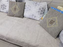 艾薇全棉沙发垫坐垫四季沙发套罩巾盖布防滑飘窗垫90*180福叶米色 实拍图