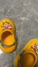 LATE TIME儿童拖鞋夏男童女童1-3岁可爱卡通软底防滑防撞婴幼儿宝宝洞洞鞋 黄色【狮子鳄鱼】 15 cm内长【适合约2-2.5岁】 实拍图