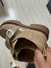 ZHR乐福鞋女复古轻便厚底单鞋女时尚金属扣舒适勃肯鞋 JF19 杏色 36 实拍图
