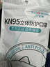 万宝绿kn95口罩3d立体女高颜值2025新款一次性鱼嘴柳叶透气防尘男不勒耳 KN95级【白色50只】-独立装 实拍图