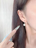 老凤祥 S925纯银珍珠耳钉女生耳环耳饰耳坠生日礼物送女友送老婆 【银色*八仓发货】*当/次日达-时尚珍珠耳环 实拍图