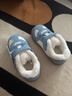 巴拉巴拉童鞋儿童学步鞋男宝女宝宝宝秋季阿甘鞋防滑时尚婴儿鞋子 白蓝色调00318秋冬-208424144208 23码 实拍图
