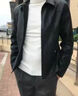 皮尔卡丹皮衣真皮新款加绒加厚男士外套休闲韩版修身皮夹克帅气翻领机车 黑色 薄款 2XL 130-145斤 实拍图