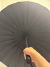 24骨长柄雨伞大号男士自动加固暴雨加大黑色直杆伞男晴雨直柄超大 曜石黑（彩纤伞骨）24骨加大款 实拍图