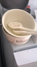 【超级爆品】陶瓷碗高颜值饭碗加厚碗勺套装可爱卡通碗盘餐具套装 幸运熊 2碗2勺（促销款） 实拍图