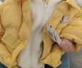 巴拉巴拉儿童轻薄羽绒服婴儿冬季童装宝宝外套洋气可爱潮男童女童 杏黄30527 90cm 实拍图
