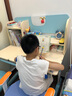 护童儿童学习桌椅小学生写字桌可调节升降课桌椅套装小户型书桌带书架 好奇星mini100cm+LUCKY椅_蓝 实拍图