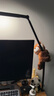 美士谱 led护眼台灯学习长臂折叠简约宿舍阅读工作创意不占桌面夹子灯 炫黑-三色遥控（夹子式） 调光开关 实拍图