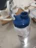 乐扣乐扣运动水杯塑料杯便携学生700ml大容量创意防漏随手杯茶杯 蓝盖透明（无滤网）700ml 实拍图