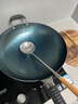 韦大锤手工铁锅家用炒锅炒菜锅传统老式无涂层不粘锅厨师大炒勺锅具 锤打鱼鳞款36cm带耳 盖+勺+铲+刷 36cm 实拍图