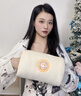 艾芭莎热水袋暖水袋充电暖手宝电热宝暖宝宝石墨烯暖手袋神器女生日礼物 【米白色 4k毫安】全天锁温保暖 实拍图
