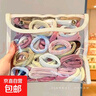 高弹力无接缝发圈不伤发新款海盐蓝多巴胺皮筋扎头发头绳高马尾 多巴胺混装【50条】五颜六色 实拍图
