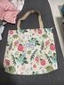 大容量单肩休闲包女2024新款ins帆布包托特上课手提包上班通勤包 花开富贵 粉色 大号升级+内衬 实拍图