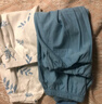 舒贝怡2条装婴儿裤子宝宝儿童防蚊裤男女童长裤夏季灯笼裤童装 蓝色 100 实拍图