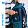 361°儿童书包小学生1-3-6年级减负护脊大容量双肩背包 藏青/绿 实拍图