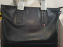 ANYSMIC奢侈高端品牌男士公文包商务手提包电脑包真皮高端软皮大容量韩版 黑色 小号38*28*6 实拍图