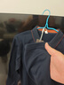 罗蒙（ROMON）抗皱长袖t恤男秋新款中青年商务休闲撞色翻领纯色POLO打底衫上衣 藏青 XL 180 （建议135-155斤） 实拍图