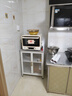 帅仕（shuaishi）厨房置物架落地岩板餐边收纳柜橱柜微波炉烤箱锅具储物架碗柜用具 白3层60长45深【免钉安装】可调层高 实拍图