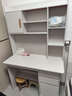 幻狐 （DREAM FOX ） 电脑桌台式家用带书架写字桌简约书桌书柜组合学生学习桌写字台 【单桌+电脑椅】暖白色100CM 实拍图