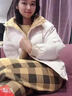 连帽短款棉衣女冬季韩版宽松学院风棉服外套撞色百搭面包服J601 米白色 M （100-115斤） 实拍图