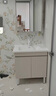 东鹏落地浴室柜陶瓷一体盆洗漱台洗手盆柜组合一体盆洗脸盆柜组合一体 70cm标准镜柜-奶卡色 实拍图