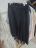 范思蓝恩学院感通勤时髦知识分子半身裙女百褶长款裙子24FS12177 藏青色 L 实拍图