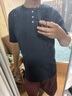 马登工装美式肌肉cleanfit重磅亨利衫纯棉老钱风阿美咔叽短袖T恤男夏 藏青色 【正肩短袖/男生薄款上衣/夏季穿搭】 3XL （190/108A） 实拍图