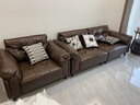 京鹊【热销5万+】美式沙发真皮沙发客厅法式深咖复古沙发别墅直排沙发 单人位+双人位+三人位 旗舰版+国产牛皮+衡温海绵【耐用10年】 实拍图