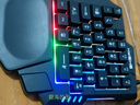现代翼蛇 K10单手游戏键盘 左手键盘 电竞游戏电脑外接键盘 小型便携战场吃鸡键盘 黑色混光 实拍图