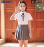衣诺坊女童白衬衫短袖夏款儿童白T恤小学生衬衣大合唱班服六一演出礼服 实拍图