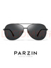 帕森（PARZIN）偏光太阳镜型男眼镜经典蛤蟆镜安全驾驶墨镜PZ8131A黑框黑灰片 实拍图