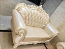 田园驿站法式时尚轻奢实木沙发客厅欧式头层牛皮真皮沙发组合单人懒人沙发 【元宝沙发】1+2+3 法式轻奢真皮沙发 实拍图