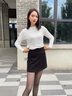 秋冬新款长袖t恤女修身显瘦打底衫内搭上衣高级感欧货 愚仁1045咖啡色 3XL 实拍图