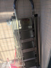 肯泰家用梯子多功能晾衣架折叠人字梯铝合金加厚楼梯五步工程梯Q6-XB5 实拍图