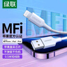绿联【MFi认证不弹窗】苹果充电线快充数据线USB to Lightning适用iPhone14plus/13/12/11手机 USB充电线-【云朵白】-0.5米 苹果MFi认证USB-A转Light 实拍图