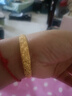 DW&GN足金足银满天星推拉手镯爆闪9999足金包银推拉可调节手环圆棍宽版 宽背满天星手镯总重约35克 包金2克 实拍图