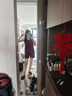 莎倩新款吊带睡衣女夏季莫代尔带胸垫红色本命年大码高级感两件套装 实拍图