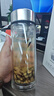 富光玻璃杯双层带茶隔大容量水杯 高档商务泡茶杯 高硼硅杯子500ml 实拍图